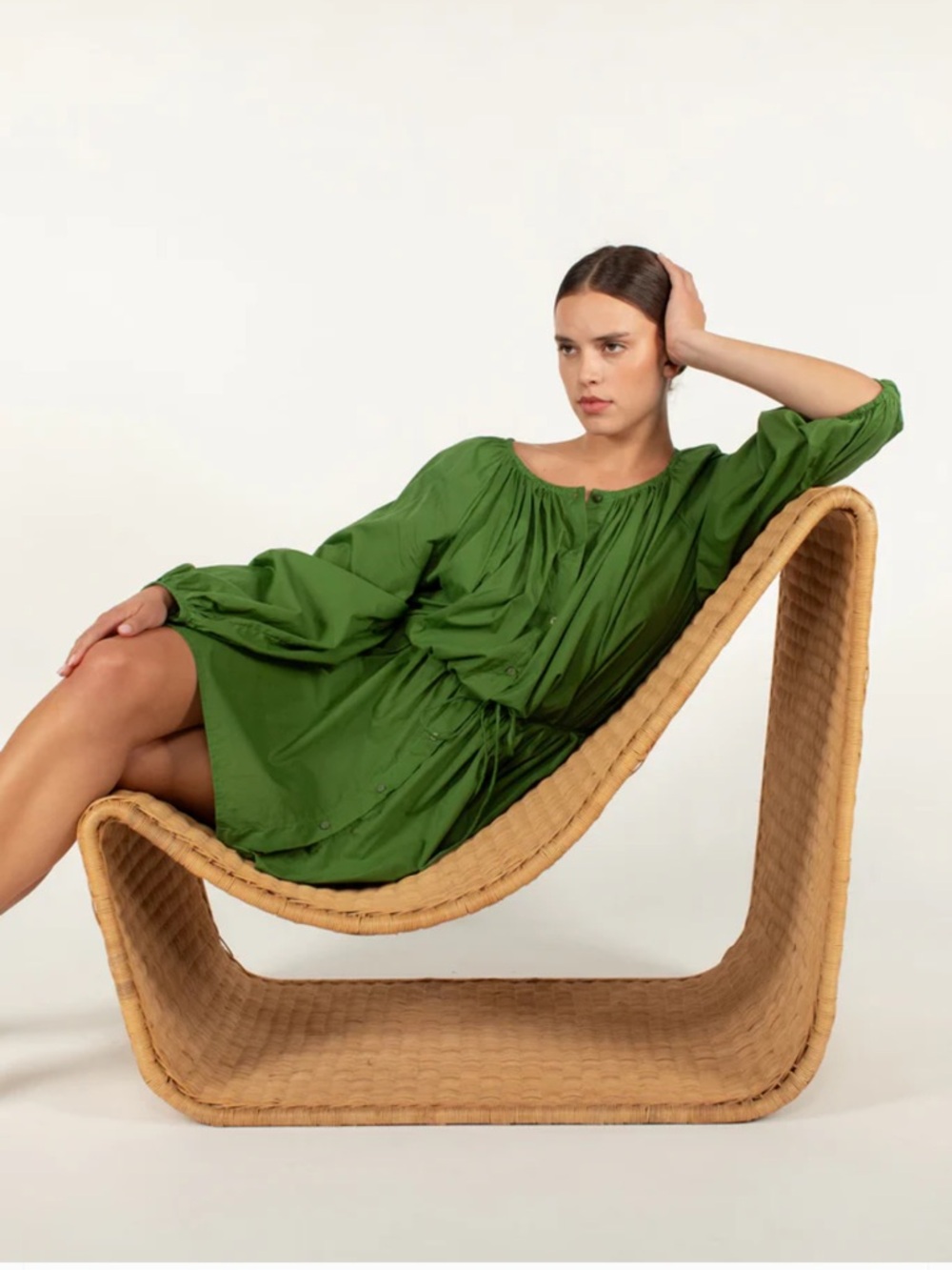 Mikoh Nea Dress is verdant green - Picture 2 of 14